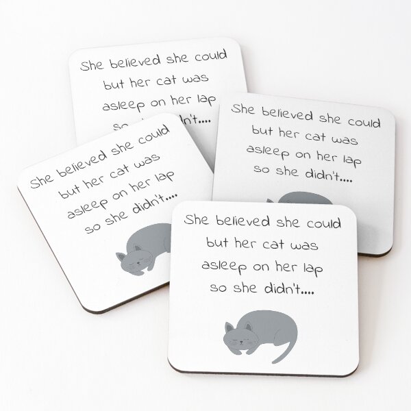 Item preview, She Believed She Could But Her Cat Was Asleep On Her Lap So She Didn't designed and sold by ZuzuBlack.