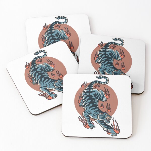 Item preview, Blue Tiger On Fire designed and sold by helenafeyre.