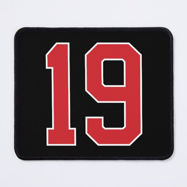 Item preview, Sports Number 19, red black color lucky sport nineteen designed and sold by ArtIsParty.