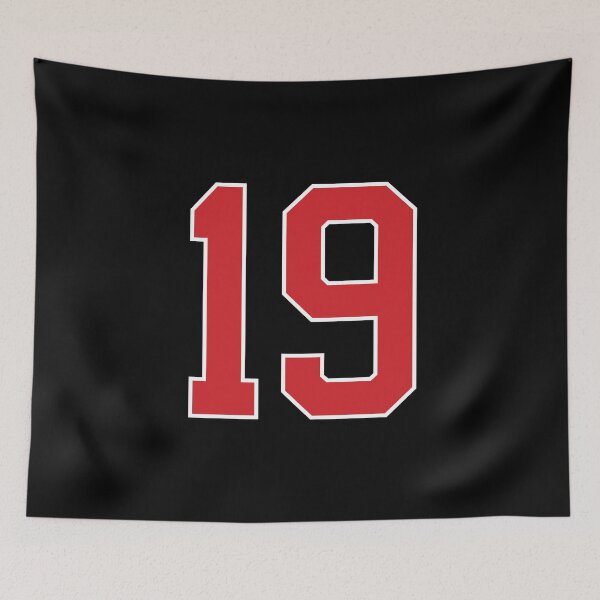 Item preview, Sports Number 19, red black color lucky sport nineteen designed and sold by ArtIsParty.