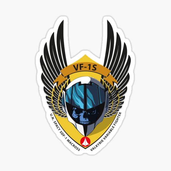 VF-1S VALKYRIE VARIABLE FIGHTER SHIELD Sticker