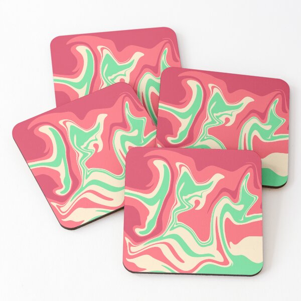 Item preview, Abstract Watermelon Colored Liquid Art designed and sold by quinellie.