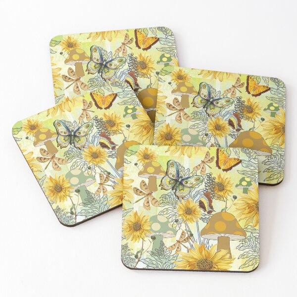 Item preview, Sunflower Peace Butterflies, Mushrooms and Dragonflies Flowers In My Life designed and sold by tamdevo1.
