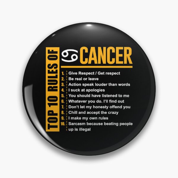 Item preview, Top 10 Rules of Cancer Birthday Gifts designed and sold by shannange.