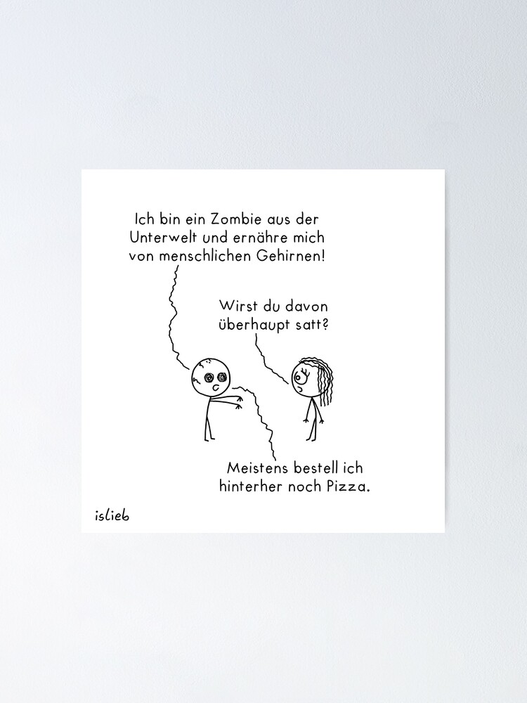 Thumbnail 2 von 3, Poster, Zombie-Ernaehrung designt und verkauft von islieb.