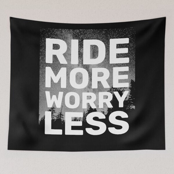 Item preview, Ride More Worry Less Poster Style designed and sold by GO SHIRT-TEE.