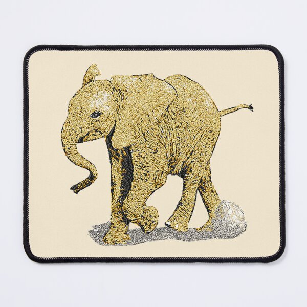 Item preview, Machine embroidery, Cute Embroidered Baby Elephant, Stitch crafting, unique embroidered art designed and sold by RudolphBarnard.