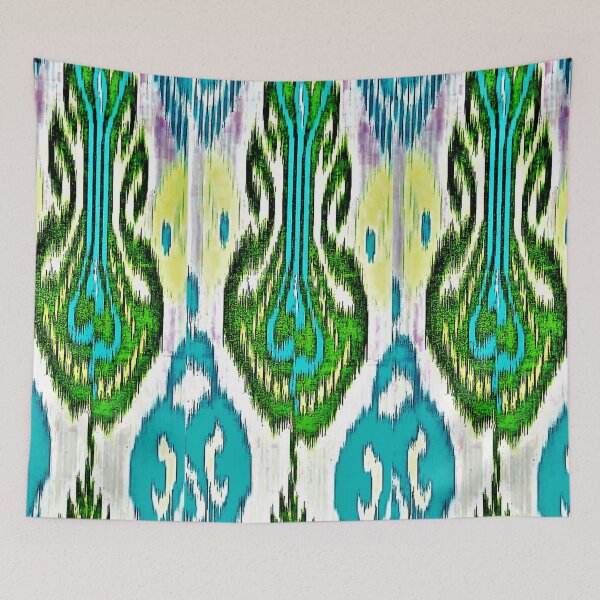 Item preview, Floral designs Uzbek ikat patterns - Ikat designed and sold by LeFabriqueOuz.