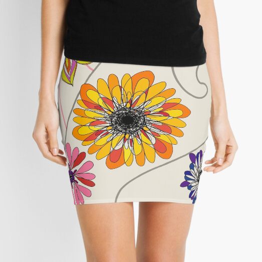 Scrapbook Flowers Mini Skirt