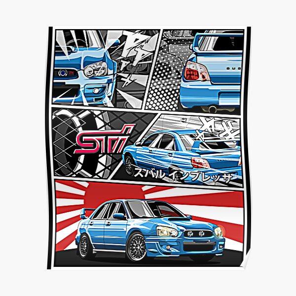 T-shirt Subaru Impreza WRX STI Poster