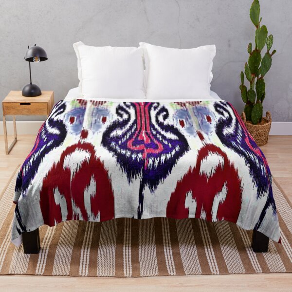 Aperçu de l'œuvre Dessins floraux Motifs ikat ouzbeks - Ikat créée et vendue par LeFabriqueOuz.