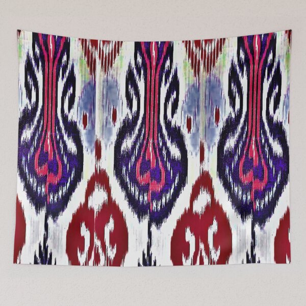 Item preview, Floral designs Uzbek ikat patterns - Ikat designed and sold by LeFabriqueOuz.