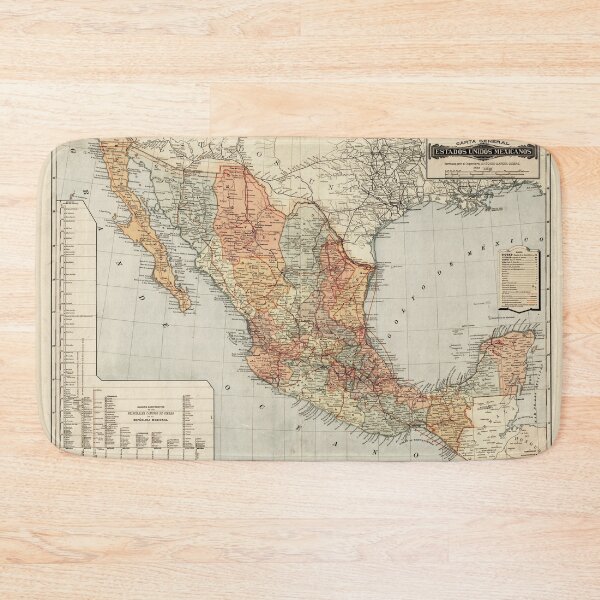 Item preview, Vintage map of Mexico designed and sold by Vintage Designs +.