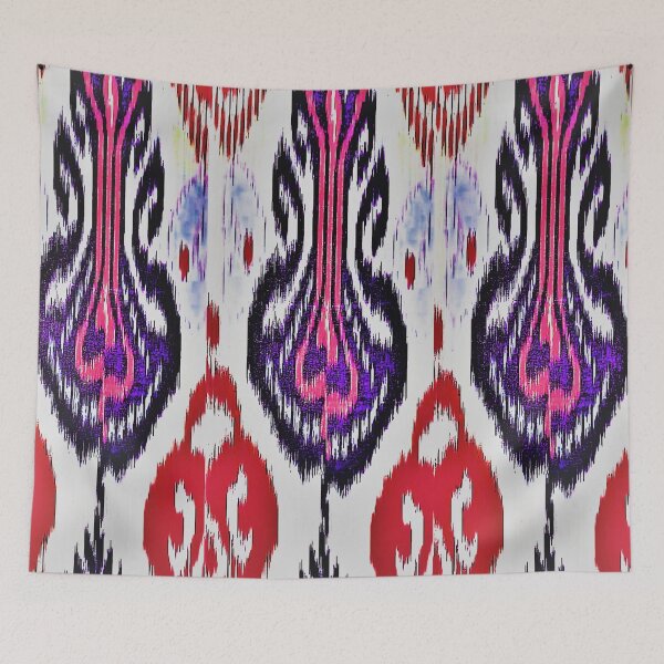 Item preview, Floral designs Uzbek ikat patterns - Ikat designed and sold by LeFabriqueOuz.