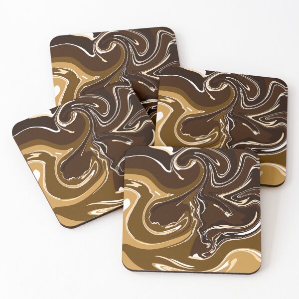 Item preview, Abstract Coffee Colored Liquid Art  designed and sold by quinellie.
