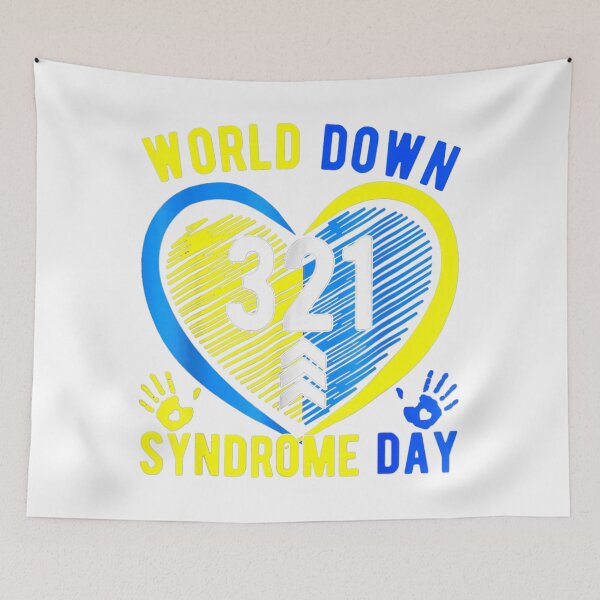 Item preview, Blue Yellow Heart World Down Syndrome Awareness Day  designed and sold by queencrown.
