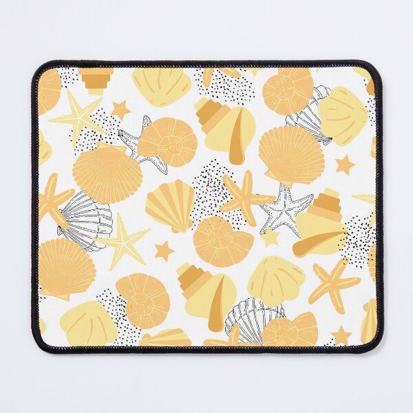 Item preview, Colorful Seashells (gold-yellow) designed and sold by Dorina Larsdotter.