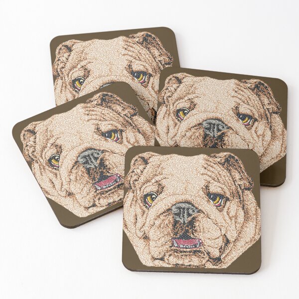 Item preview, Machine Embroidery, Stunning Beautiful Embroidered Bulldog, Cute Bulldog For Dog Lover, Stitch crafting, unique embroidered art designed and sold by RudolphBarnard.