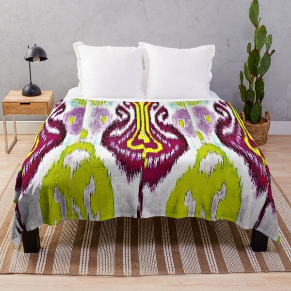 Item preview, Floral designs Uzbek ikat patterns - Ikat designed and sold by LeFabriqueOuz.