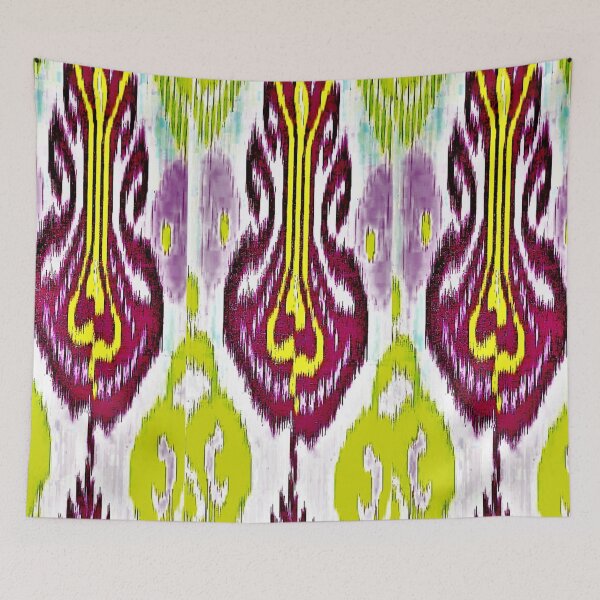 Item preview, Floral designs Uzbek ikat patterns - Ikat designed and sold by LeFabriqueOuz.