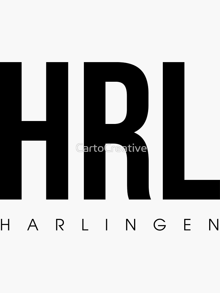 "HRL Harlingen Airport Code" Sticker for Sale by CartoCreative Redbubble