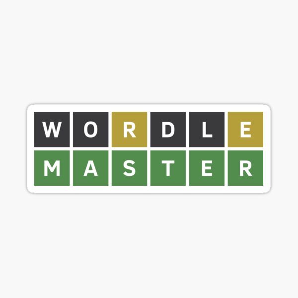 Wordle Master (Wordle Style) Sticker