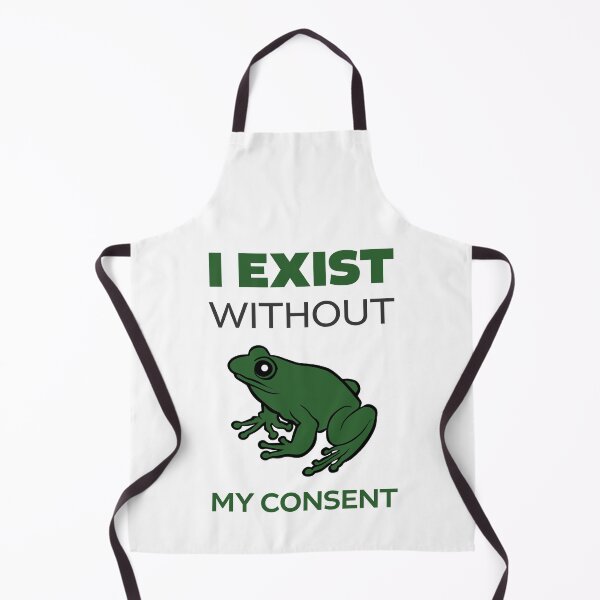 Item preview, I Exist without my consent, frog meme designed and sold by HangOnShopping.
