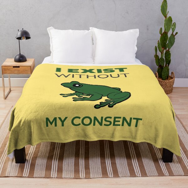 Item preview, I Exist without my consent, frog meme designed and sold by HangOnShopping.