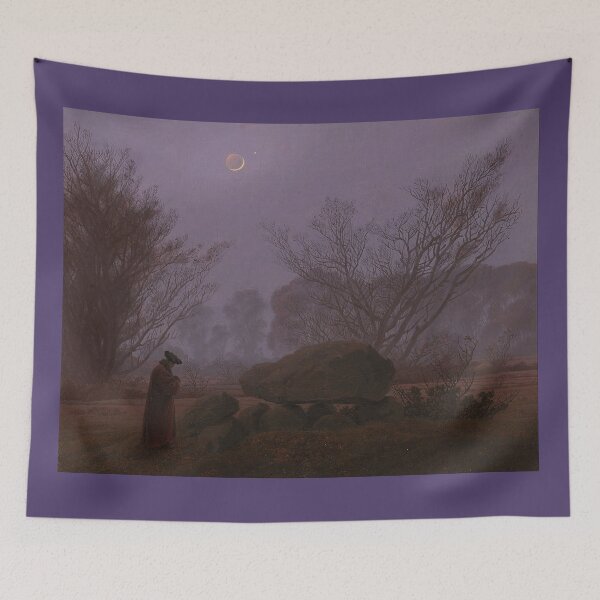 Item preview, Caspar David Friedrich Walk at Dusk Man Contemplating a Megalith designed and sold by Vintage Designs +.