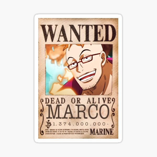 Marco Wanted poster one piece bounty (2023 updated price ) Poster