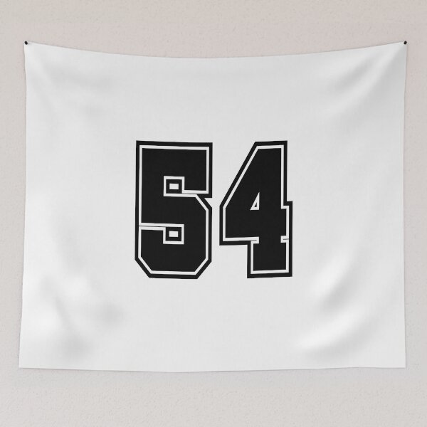 Item preview, 54 shirt number number college style designed and sold by GeogDesigns.