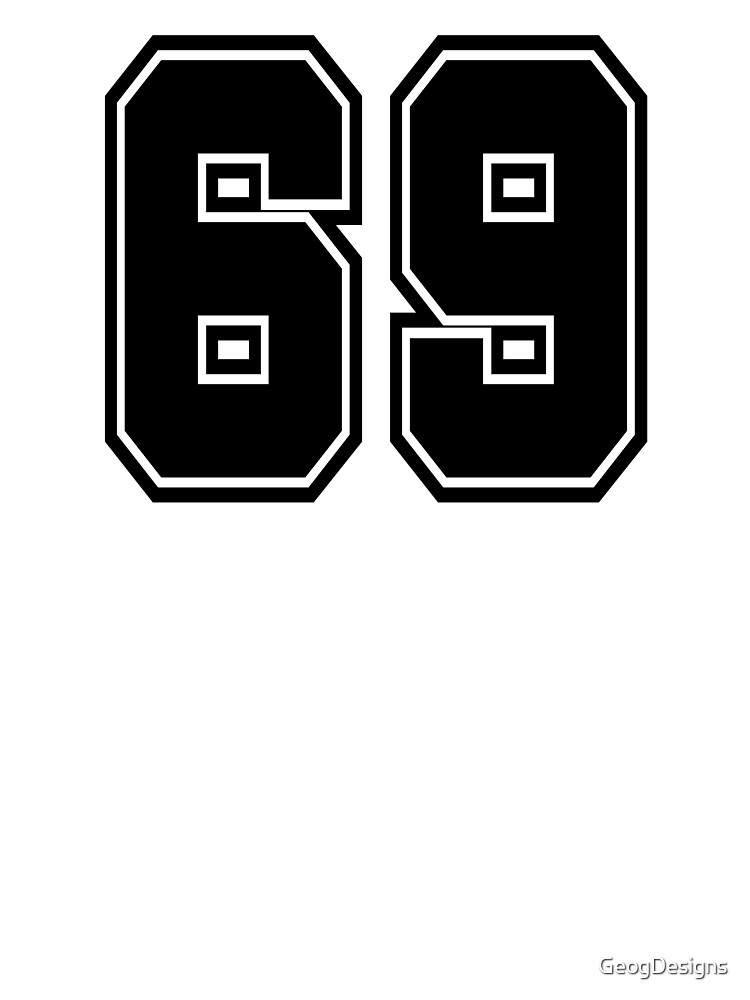 69 jersey number college style | Kids T-Shirt