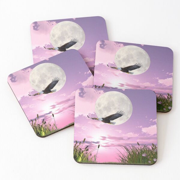 Item preview, Bald Eagle flying pass a full-on at Sunset. Digital Art  designed and sold by bub-2020.