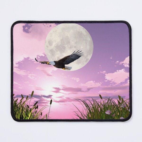 Item preview, Bald Eagle flying pass a full-on at Sunset. Digital Art designed and sold by bub-2020.