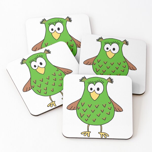 Item preview, owl green designed and sold by Optimalistin.