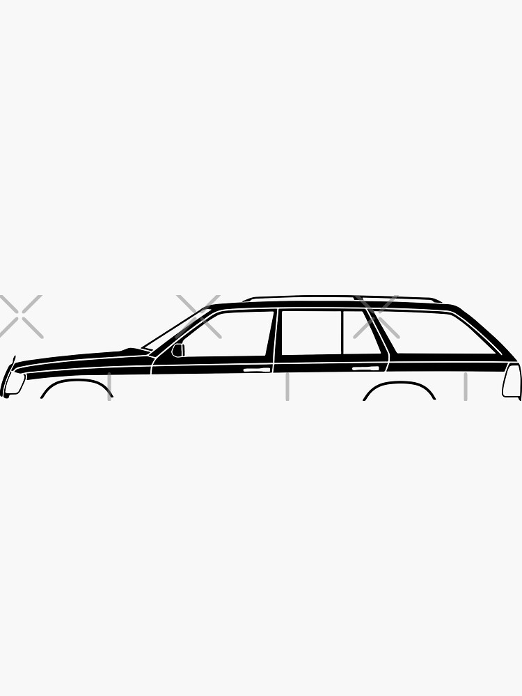 Sticker Silhouette De Voiture Pour Mercedes W Classe E Station Wagon Amateurs Id E Cadeau