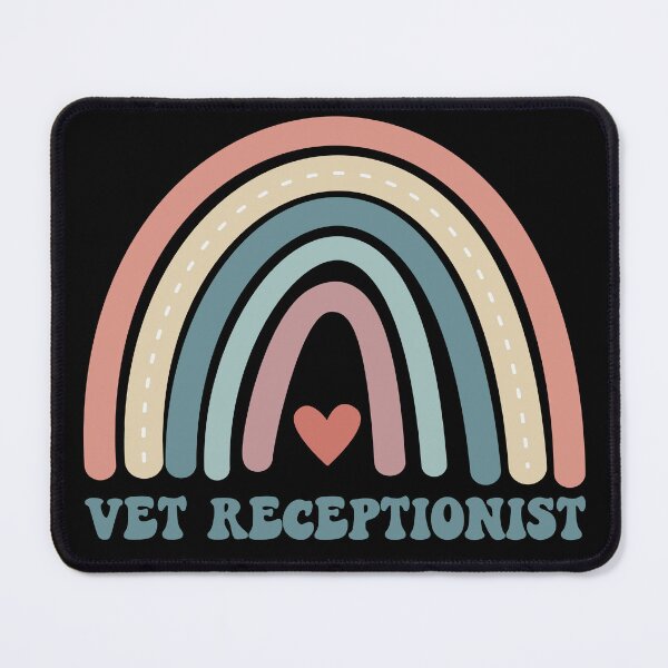 Item preview, Vet receptionist Cute colorful rainbow designed and sold by TheVetCorner.
