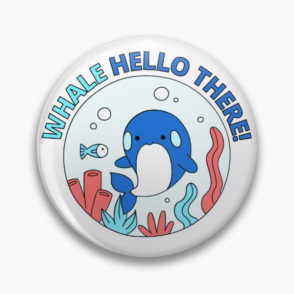Item preview, Whale Hello There - Cute Cartoon Navy Blue Orca Whale designed and sold by Cawaiico.