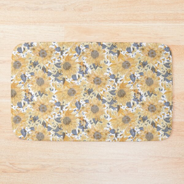 Item preview, Electric Blue and Big Yellow Sunflower Floral Art Aesthetic For Flower Lovers/Botanical Enthusiasts  designed and sold by haRexia.