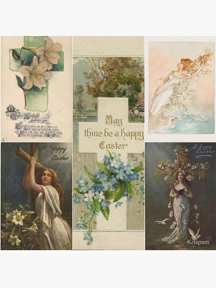 "Klassisches VintageOsterMontageSet 2" Poster von Krispsm Redbubble