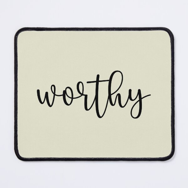 Item preview, You Are Worthy Black Calligraphy designed and sold by amazingjoy.