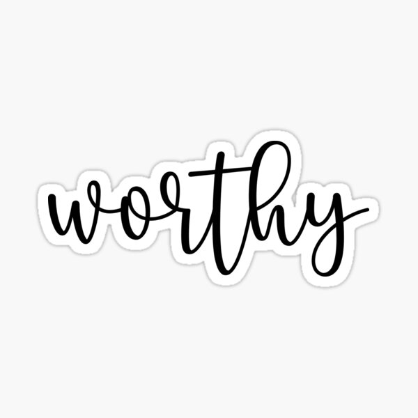 Artikel-Vorschau von Sie sind würdige schwarze Kalligrafie, designt und verkauft von amazingjoy.