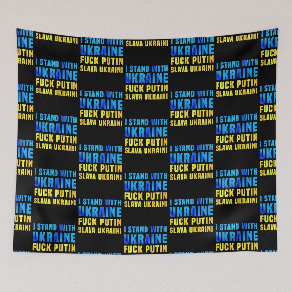 Item preview, I Stand with Ukraine. F*ck Putin. Slava Ukraini. designed and sold by BeRudeShop.