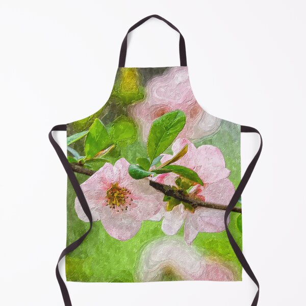 Item preview, Pink Quince Blossoms Branch Painterly designed and sold by mljdwhite.