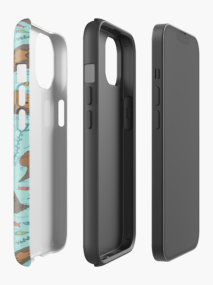 Alternate view of Sea Otters - cute animal pattern by Cecca Designs iPhone Case