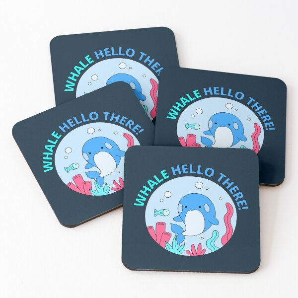 Item preview, Whale Hello There - Cute Cartoon Light Blue Orca Whale designed and sold by Cawaiico.