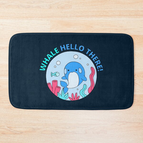 Item preview, Whale Hello There - Cute Cartoon Light Blue Orca Whale designed and sold by Cawaiico.