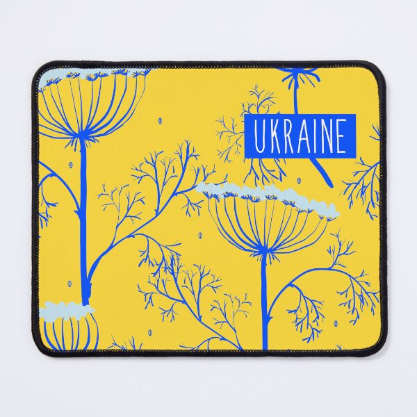 Item preview, ornament of dill plants in the colors of the Ukrainian national flag.  designed and sold by Olga Berlet.