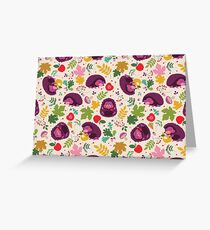 Hedgehog Print Greeting Card