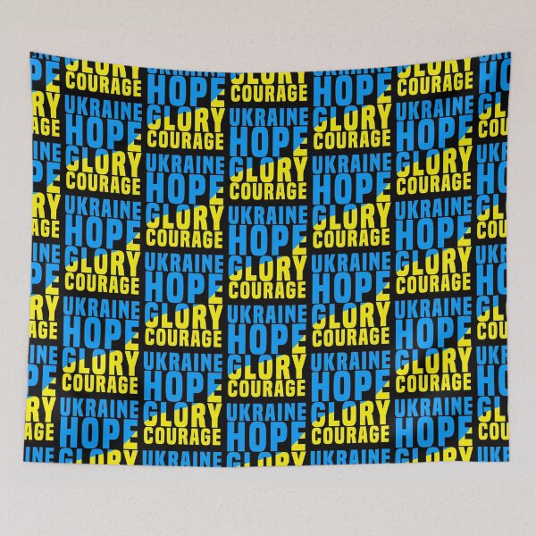 Item preview, Ukraine Hope Glory Courage (bold) designed and sold by BeRudeShop.